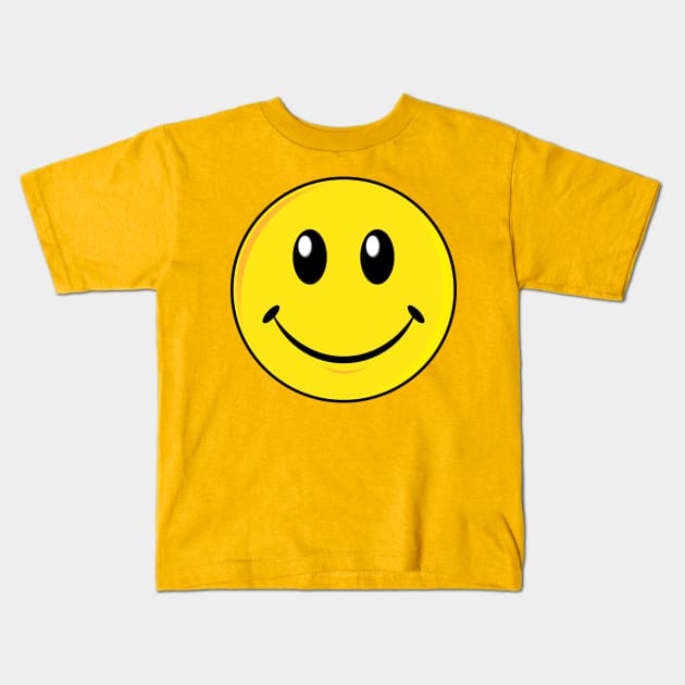 Smiley Face Kids T-Shirt by detective651